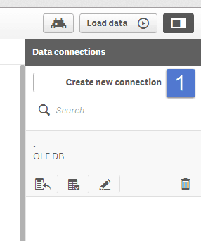 Create new connection in Qlik Sense