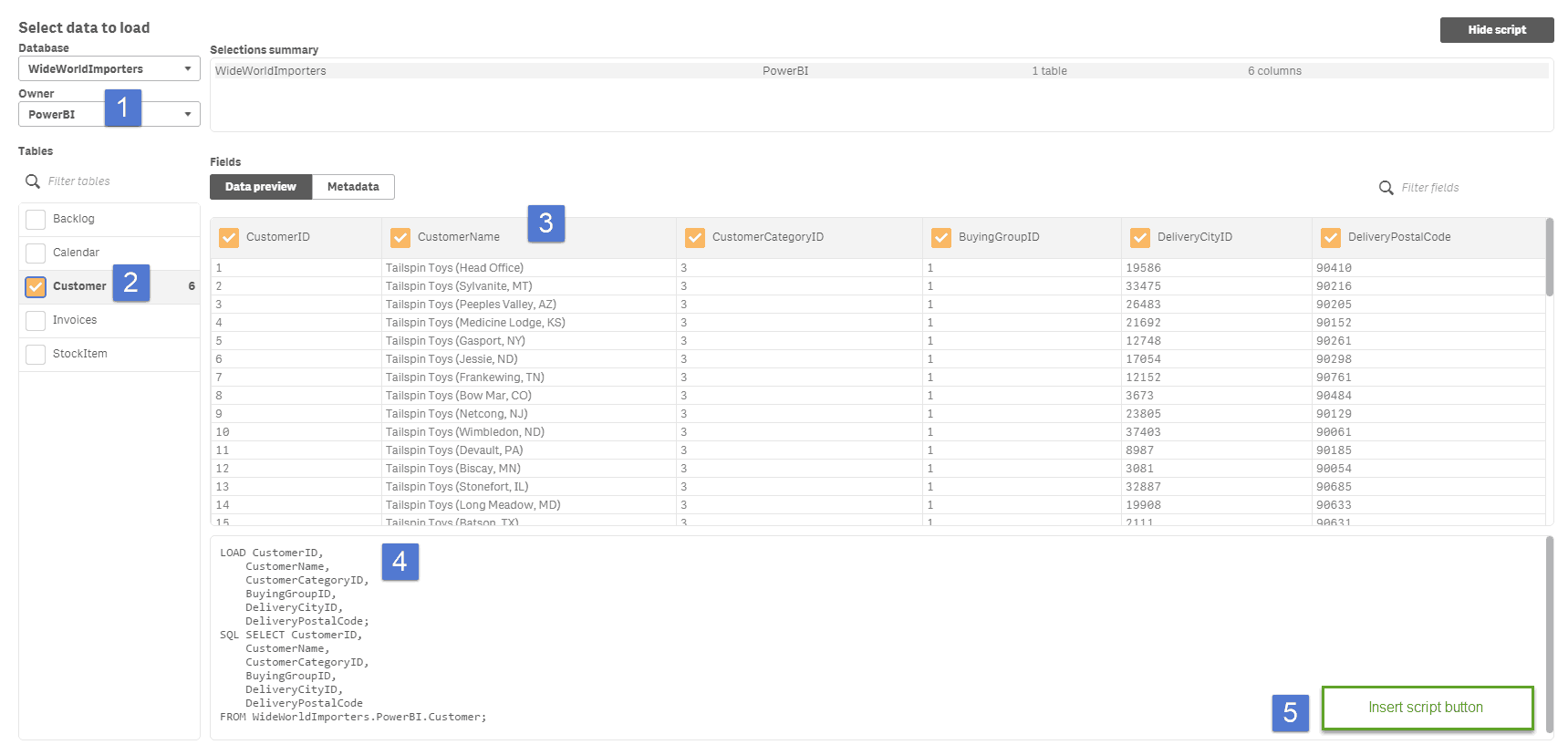 Data Preview Screen in Qlik Sense